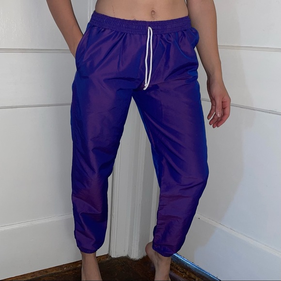 Vintage Elan Purple Track Pants / Swishy Pants - Picture 1 of 5